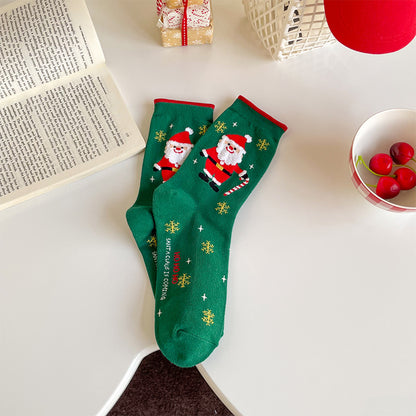 Creative Cartoon Christmas Snowman Santa Claus Socks