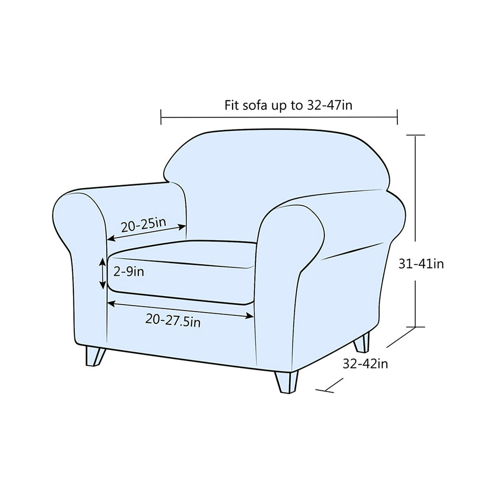 Knit and Stripes Stretch Sofa Slipcovers Includes Separate Seat Covers