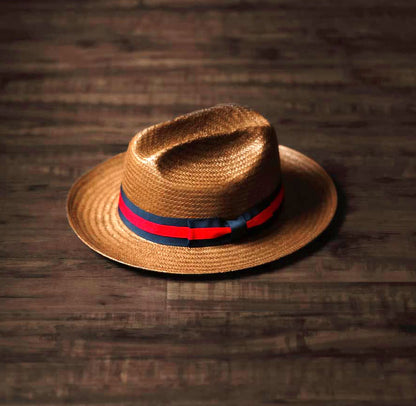 Tienda SG Miller Ranch Fedora - Patriotic Straw [BUY 2 FREE SHIPPING & BOX PACKING]