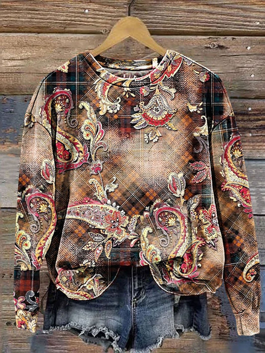 Paisley Pattern Art Print Casual Sweatshirt