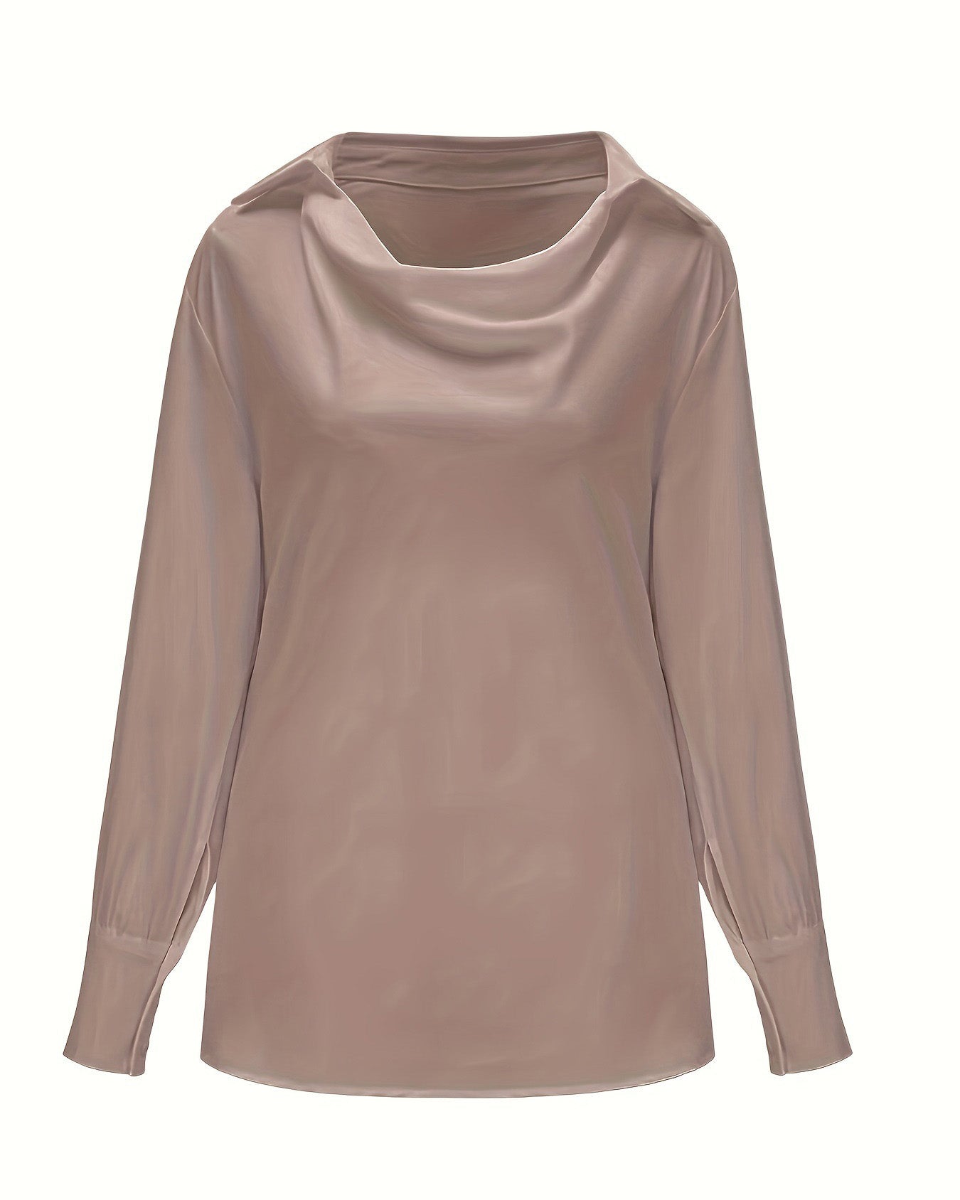 V-Neck Pleated Long Sleeve Blouse