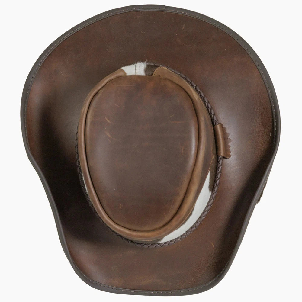 Open Road Mens Leather Cowboy Hat