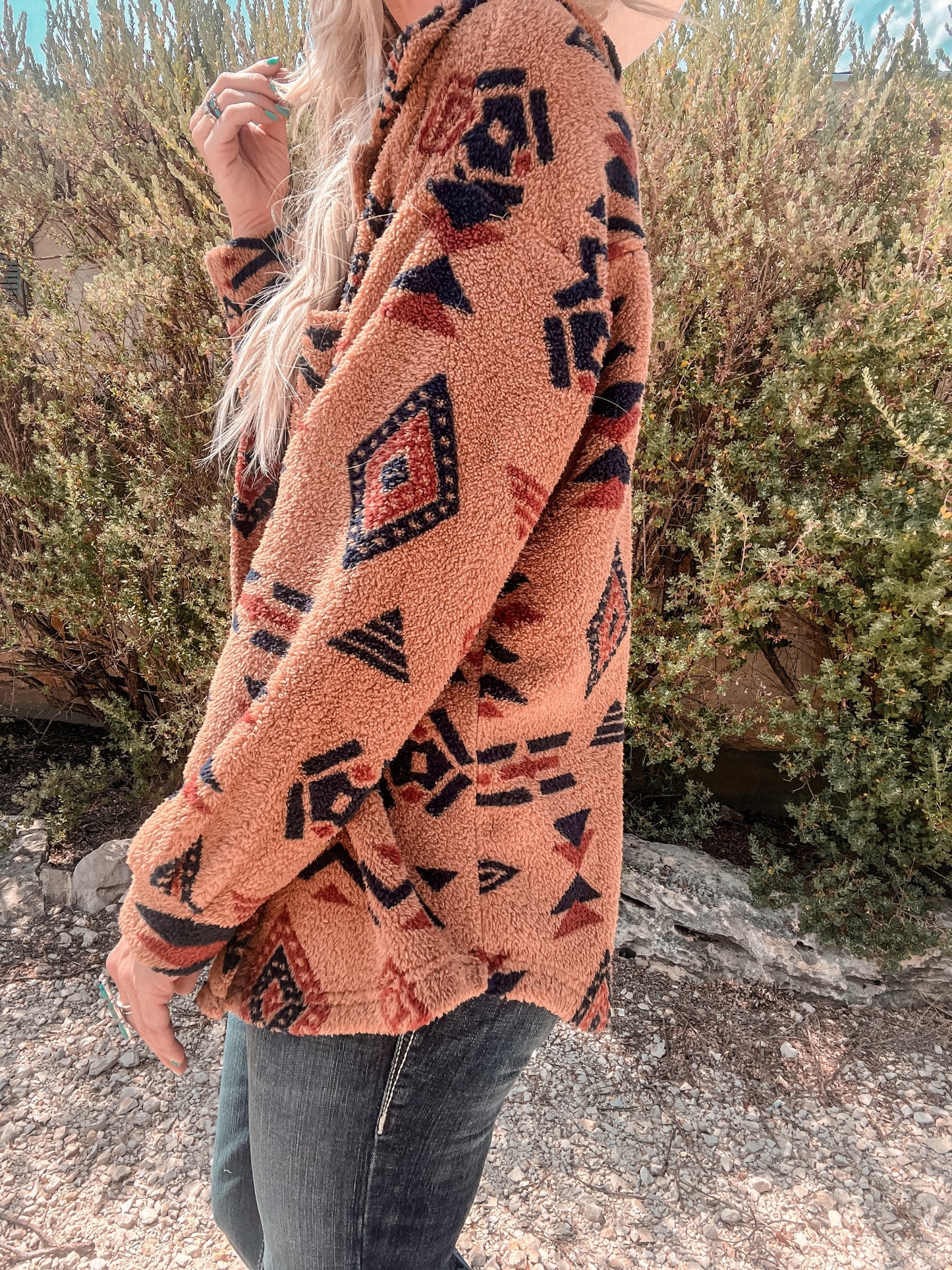 The Mackay Aztec Sherpa Jacket (Tan)