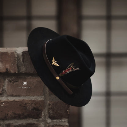 Dapper Men's Felt Fedora Hat__ark Grey