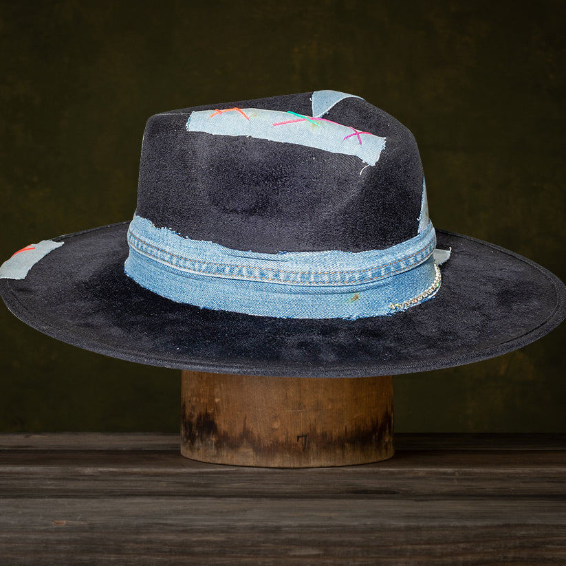 Classic Charm Denim Felt Outdoor Hat