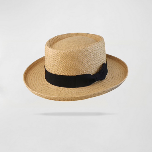 Vintage Vibe Straw Pork Pie Hat