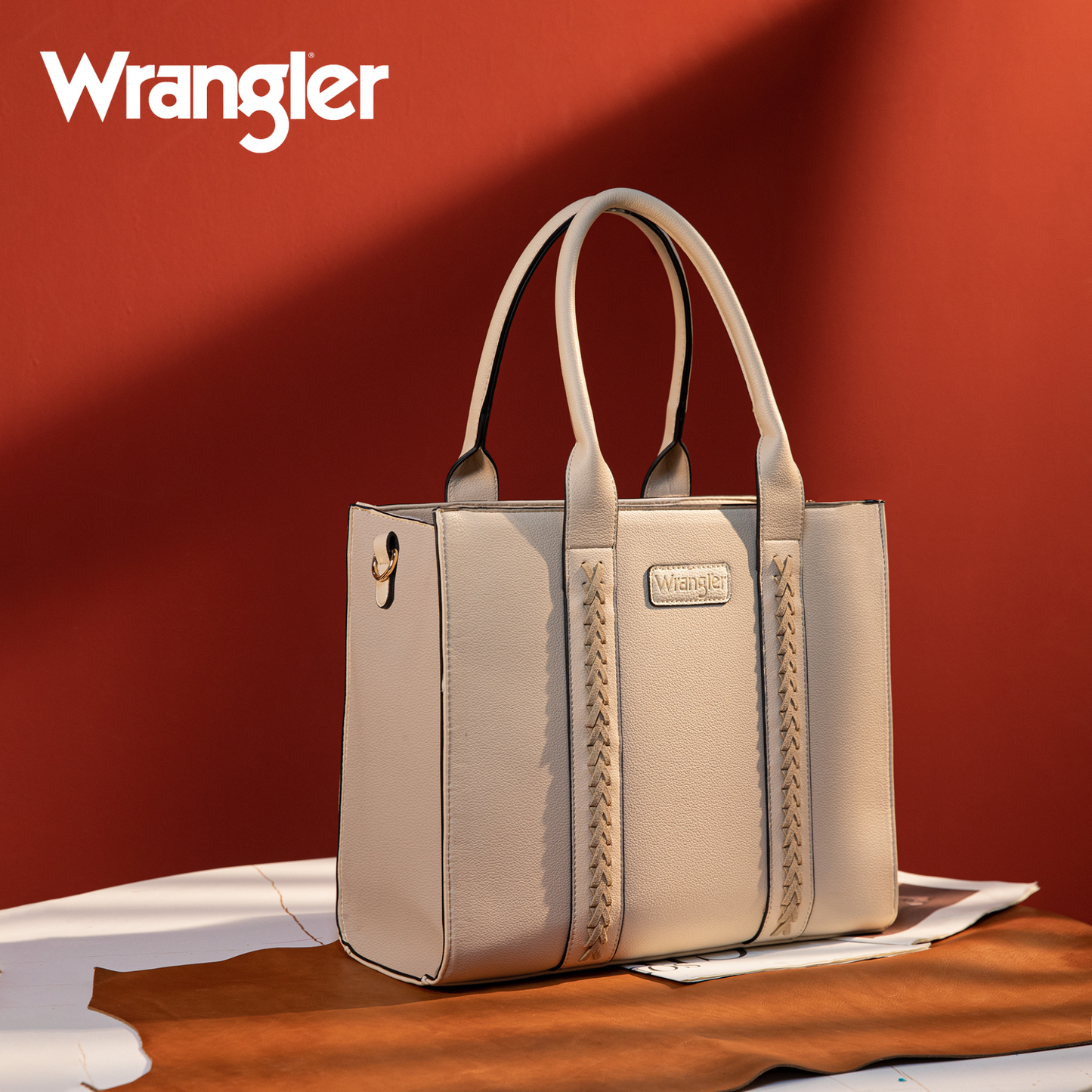 Wrangler Tote Bag for Women Zipper Shoulder Handbag