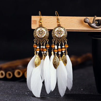 Feather Tassel Earrings