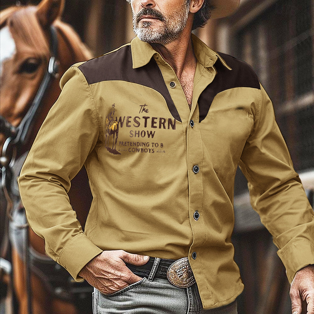 Men's Western Nomad Western Print Long Sleeve Shirt