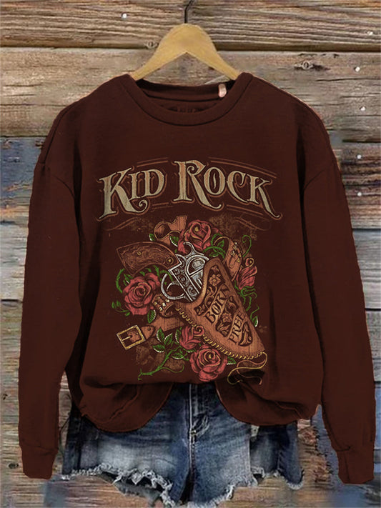 Western Pistol Kid Rock Cozy Sweatshirt