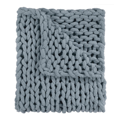 Chunky Chenille Knit Throw choice of colors