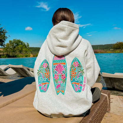 Women's Hooded Sweatshirt Sunset Surf - Multicolor