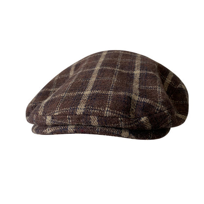 THE PEAKED Marl Flat Hat Brixto-Harris Tweed