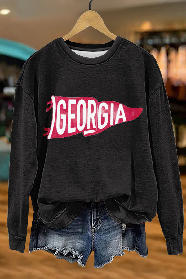 Classic Georgia Gameday Print Sweatshirt