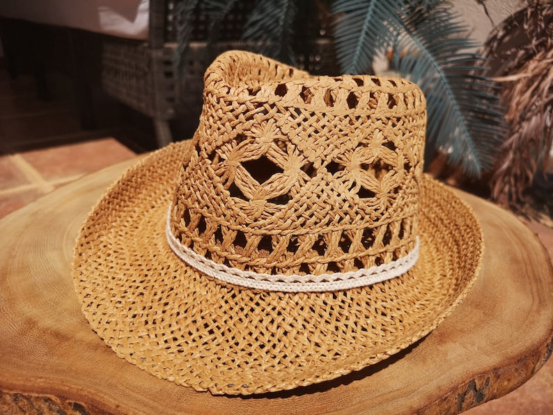 Beach fedora hat, straw hat, sun hats, hats for women