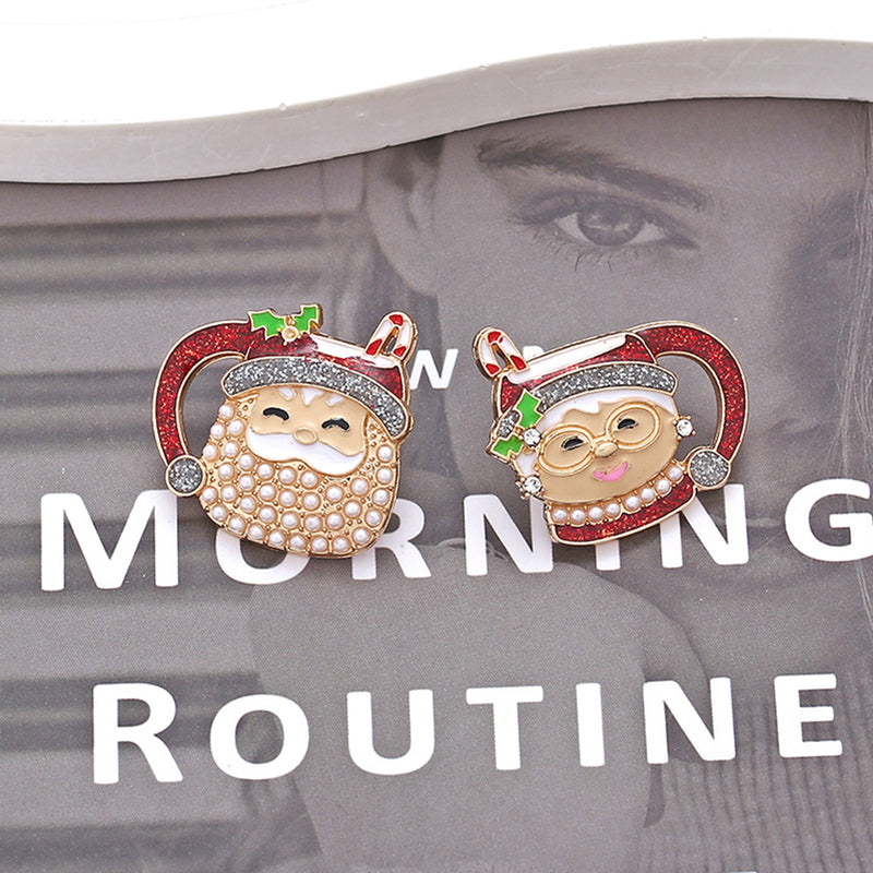 Santa Claus & Mrs. Claus Mug Earrings