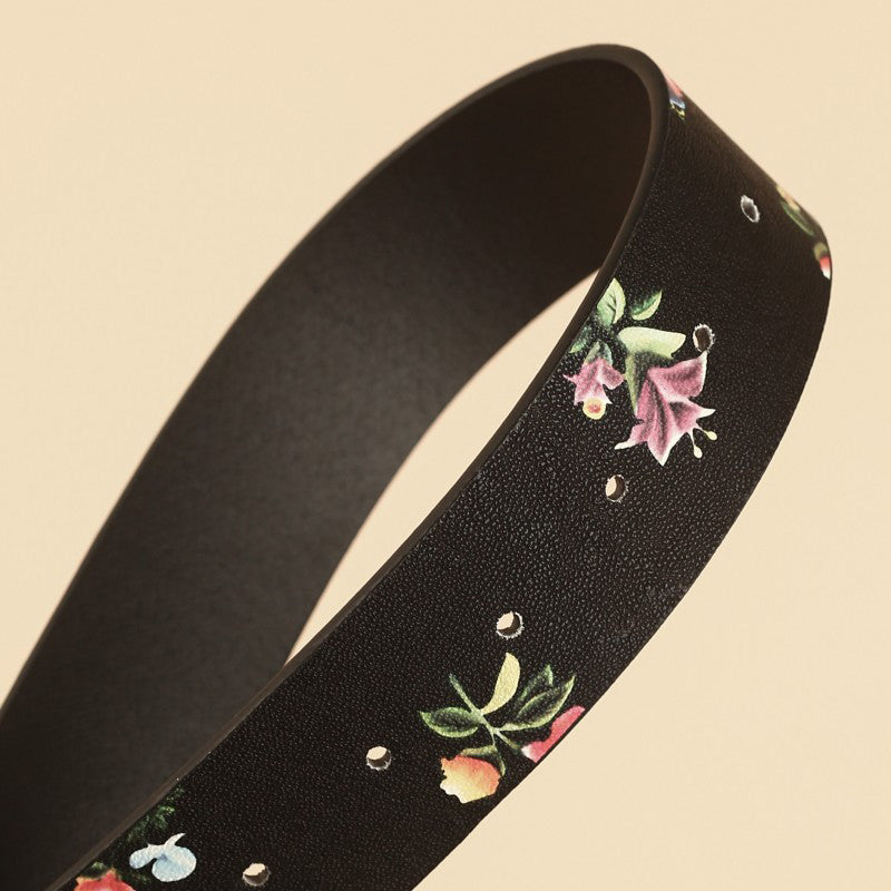 Elegant Floral Lips Pin Buckle Belt