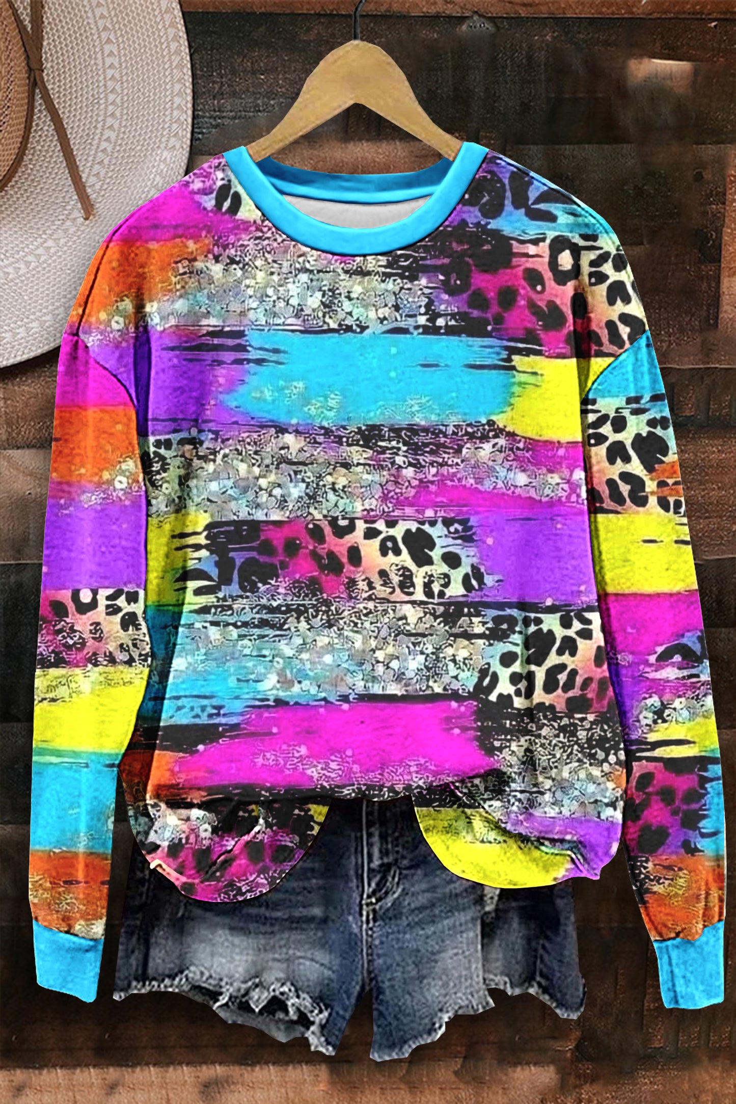 Wild Colors and Cheetah Print Sweatshirt