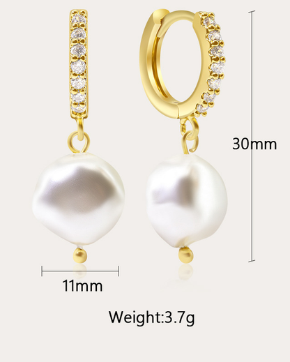 Irregular Pearl Vintage Earrings