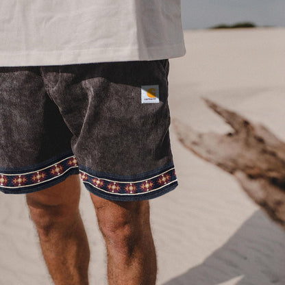 Corduroy Surf Shorts Unisex Street Retro Skateboard Shorts