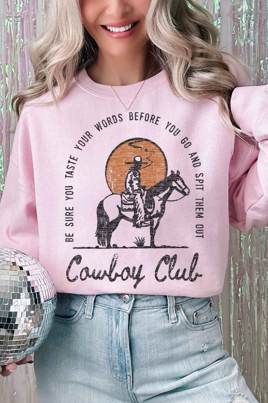 Cowboy Club Sweatshirt choice of colors