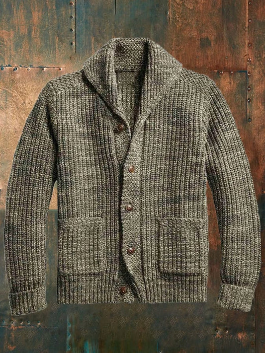 Vintage Knitted Men's Cardigan