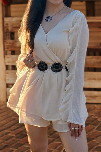 Casual Chiffon Ruffle Dress