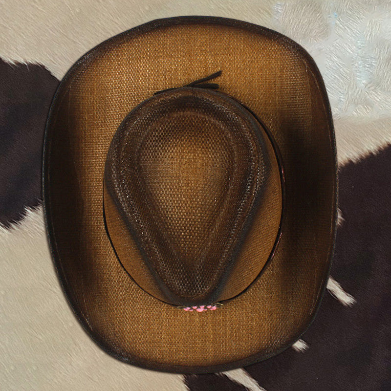 Unique Floral Embroidered Western Hat