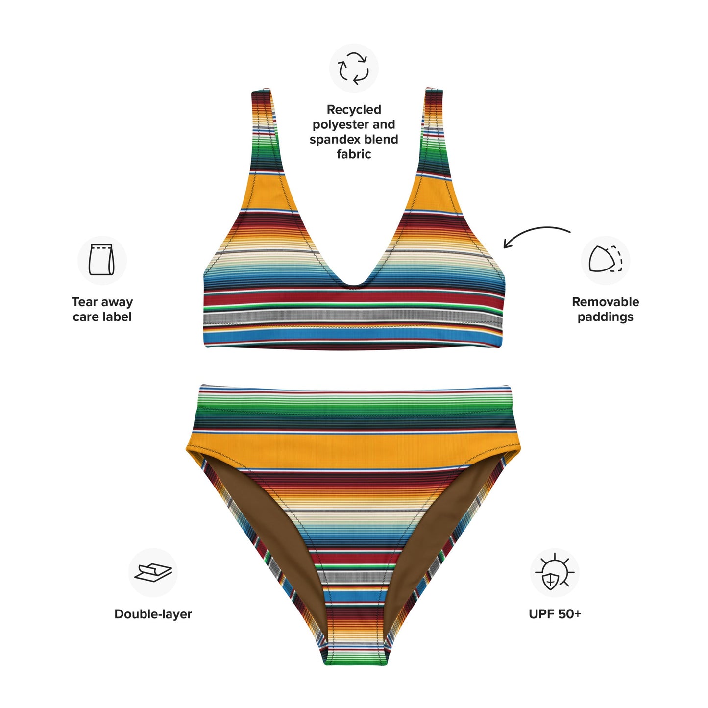 Yeehaw Mustard Serape Bikini