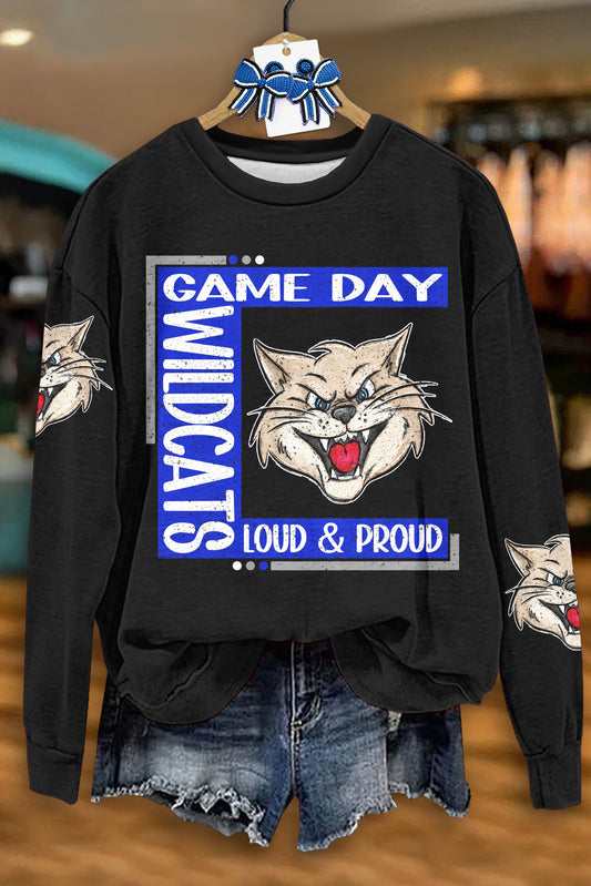 Classic Kentucky Wildcats Game Day Print Sweatshirt