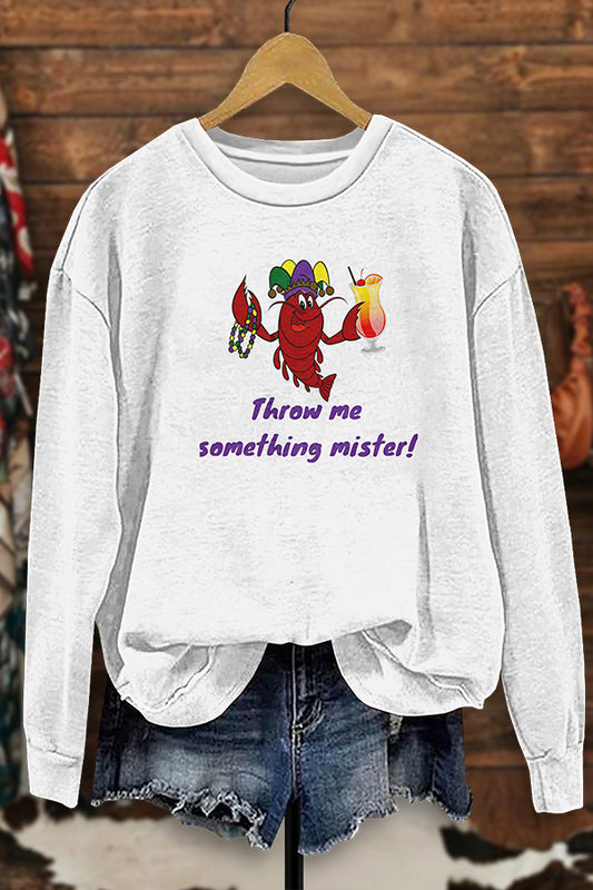 Mardi Gras Cute Crawfish Sweatshirt