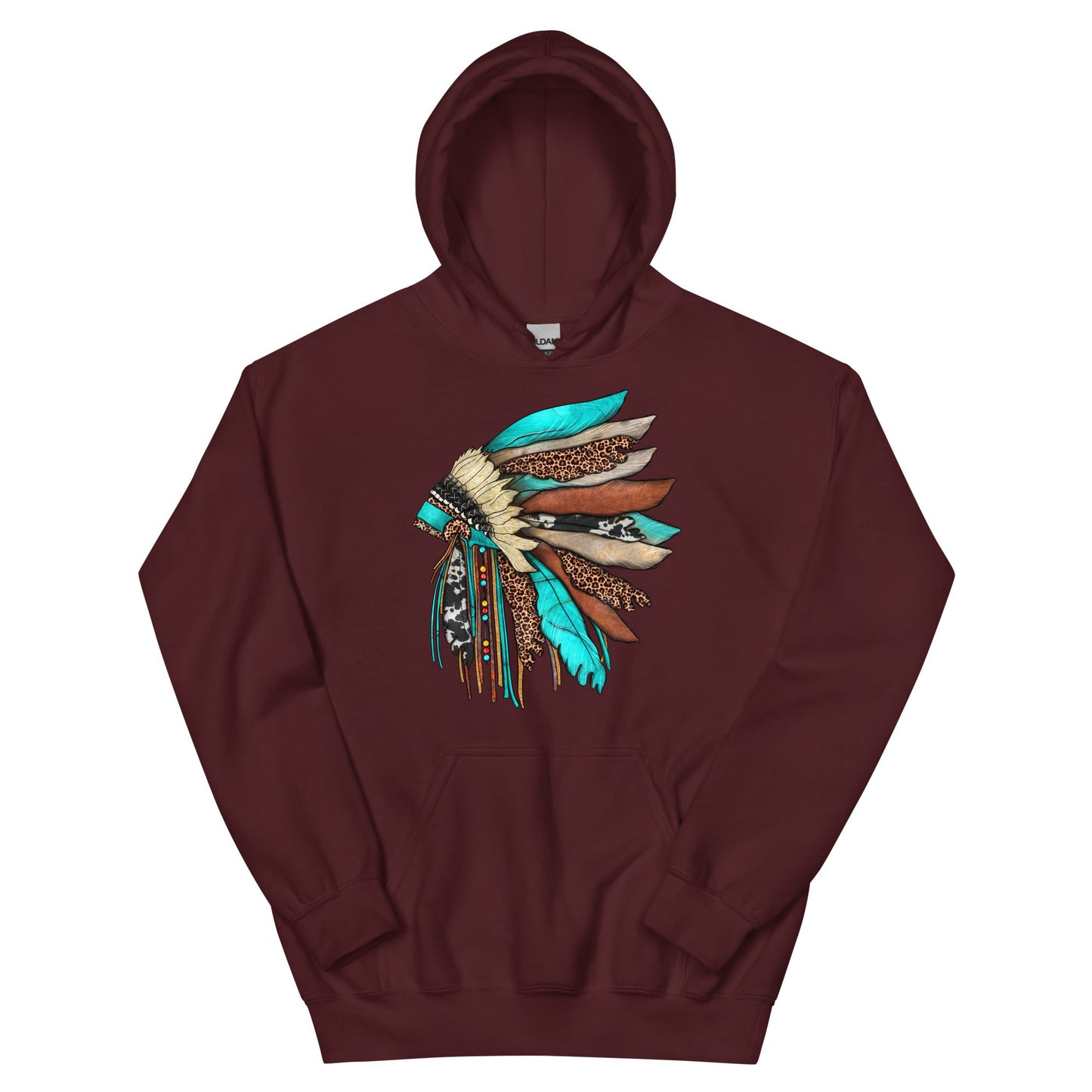 Turquoise Head Dress Unisex Hoodie