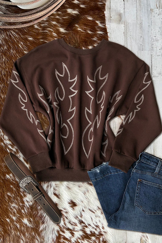 Vintage Western Stitched Sweatshirt