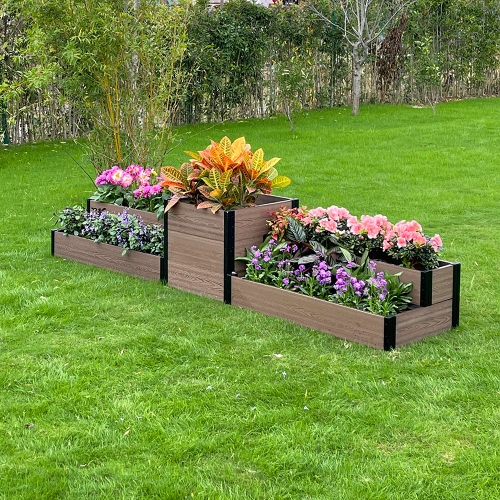 Corner and Terraced Garden Bed - Cascade Style