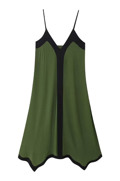 Two-Color Block Slip Dress