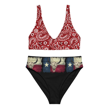 Yeehaw Texas Bandana Red White & Blue Bikini