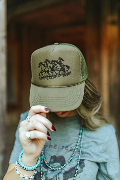 Cowgirl Rider Trucker Hat