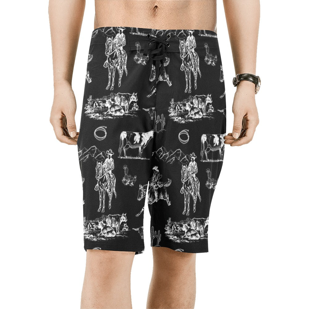 Ranch Life Men's Beach Board Shorts