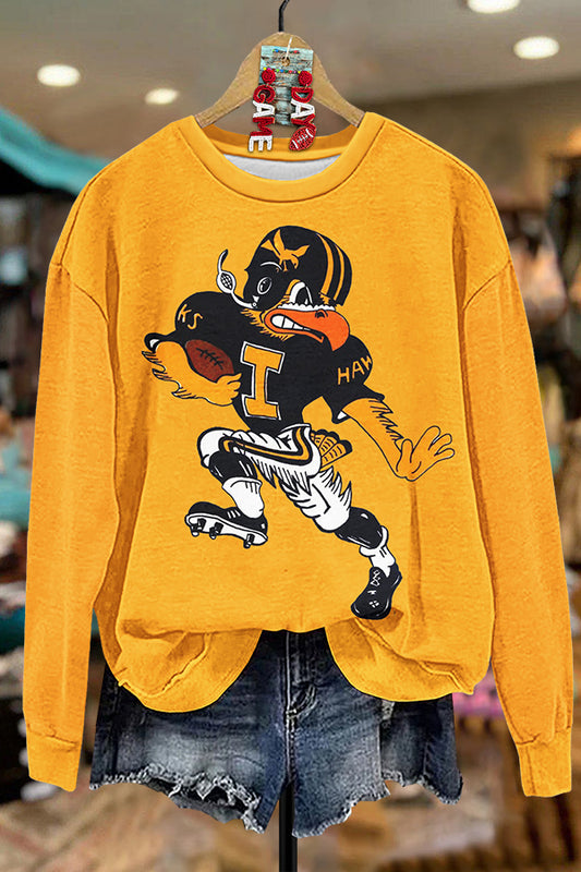 Iowa Hawkeyes Football Print Sweatshirt