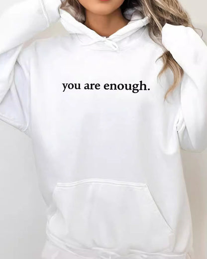 Plain Letter Sweatshirt Hoodie