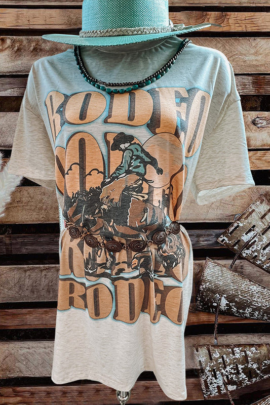 Rodeo Town Pattern T-shirt Dress