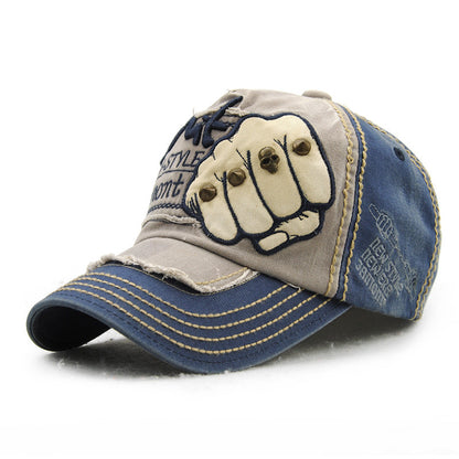 Men & Women Baseball Cap/Fist rivets Outdoor Fitted Hat