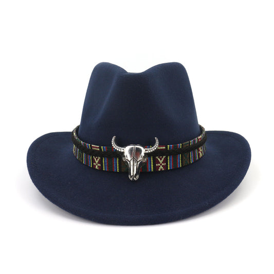 Hubert Western Cowboy Hat- Navy Blue