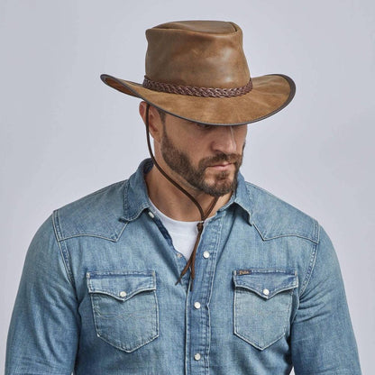 Crusher | Mens Crushable Leather Outback Hat