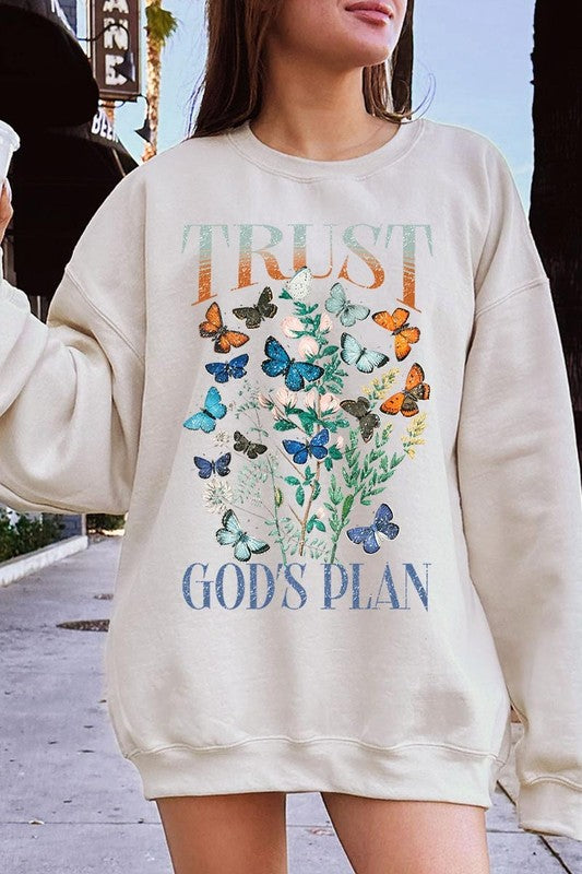 Trust God's Plan Christian Graphic Sweatshirt