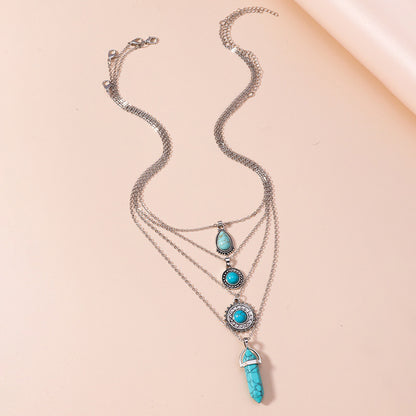 Distinctive Turquoise Layered Necklace