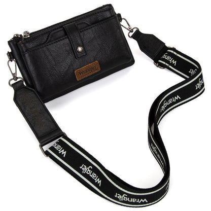 Wrangler Dual Zipper Compartment Crossbody Bag