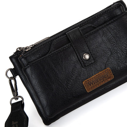 Wrangler Dual Zipper Compartment Crossbody Bag