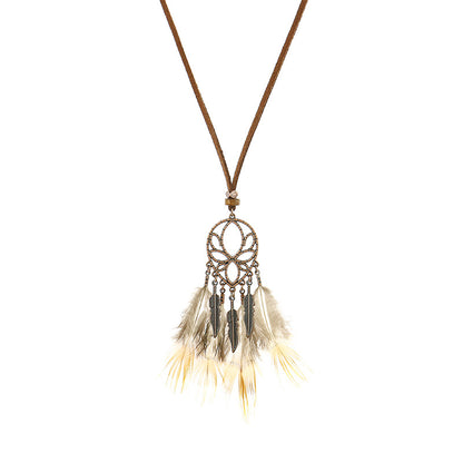 Women's Bohemian Dreamcatcher Pendant Necklace