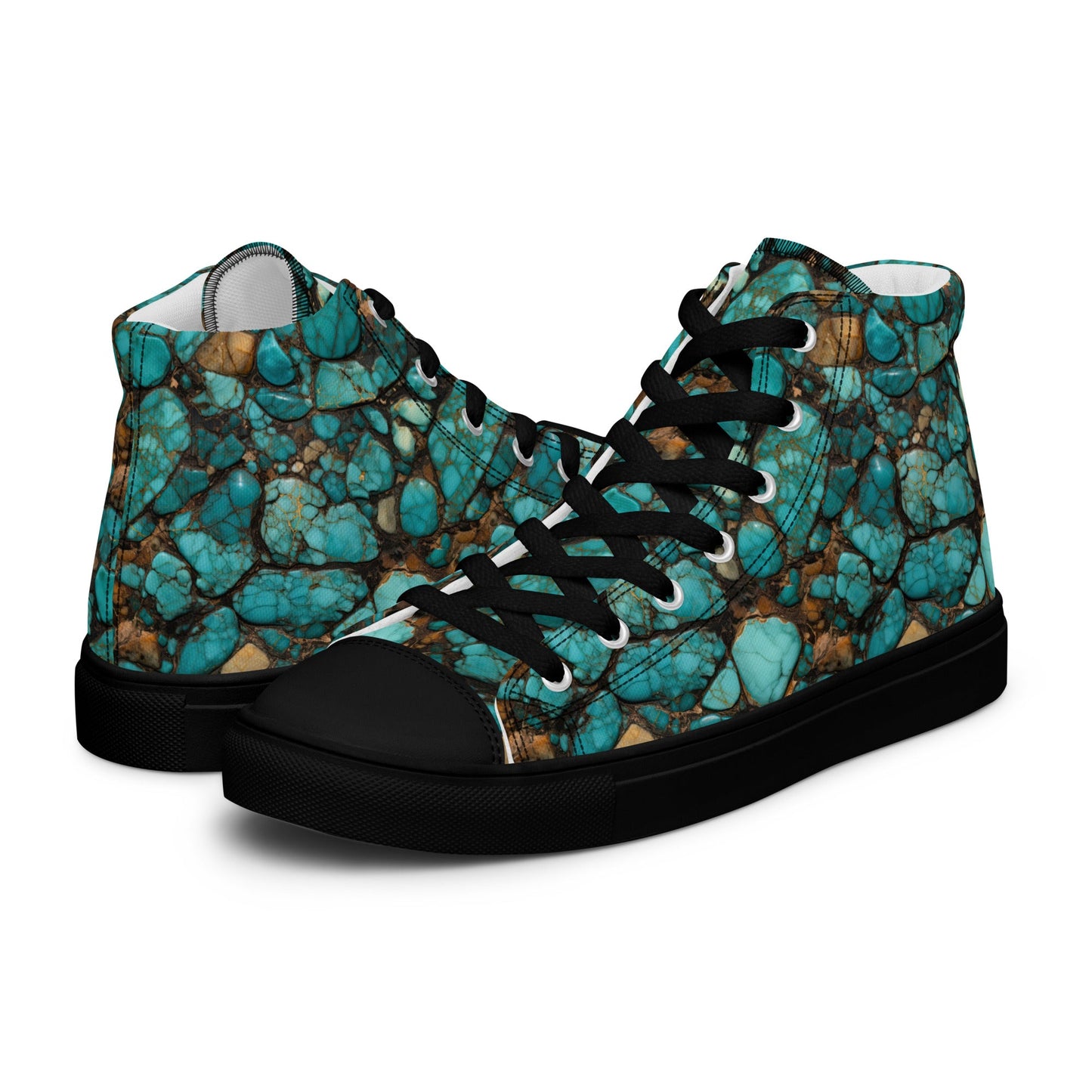 All Turquoise Women__ high top canvas shoes